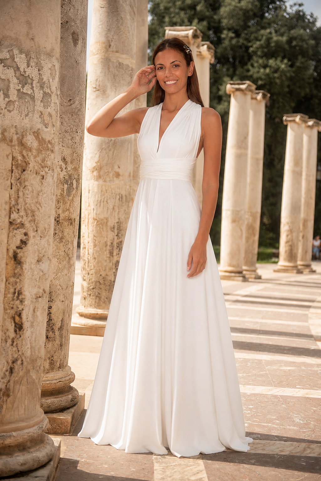 LONG CLASSIC BRIDE IN IVORY